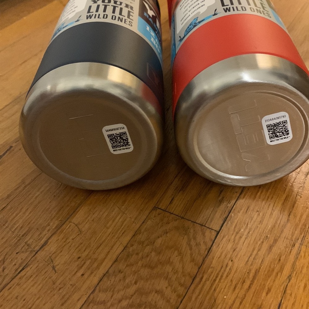 Lot of 2: YETI RAMBLER JR. 12 OZ KIDS WATER BOTTLES - Blue & Red - Picture 3 of 6